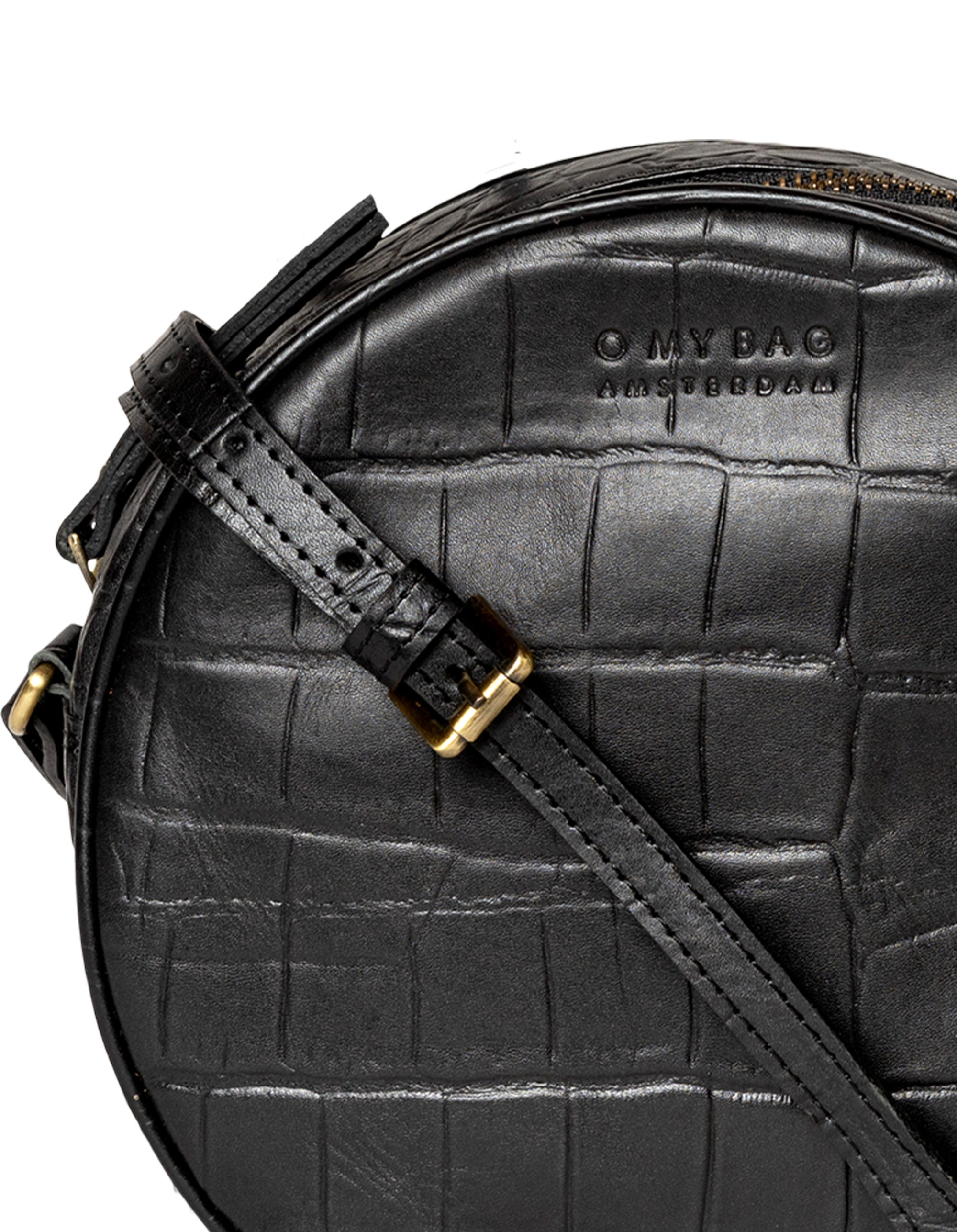 Luna Bag Black Croco Classic Leather
