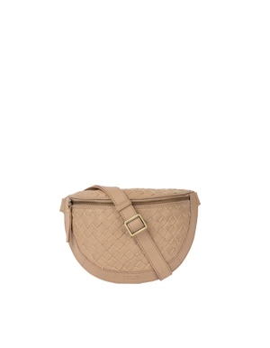 Ray Bumbag - Sand Woven Soft Grain Leather