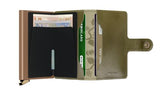 Premium Miniwallet Stitch Floral Olive