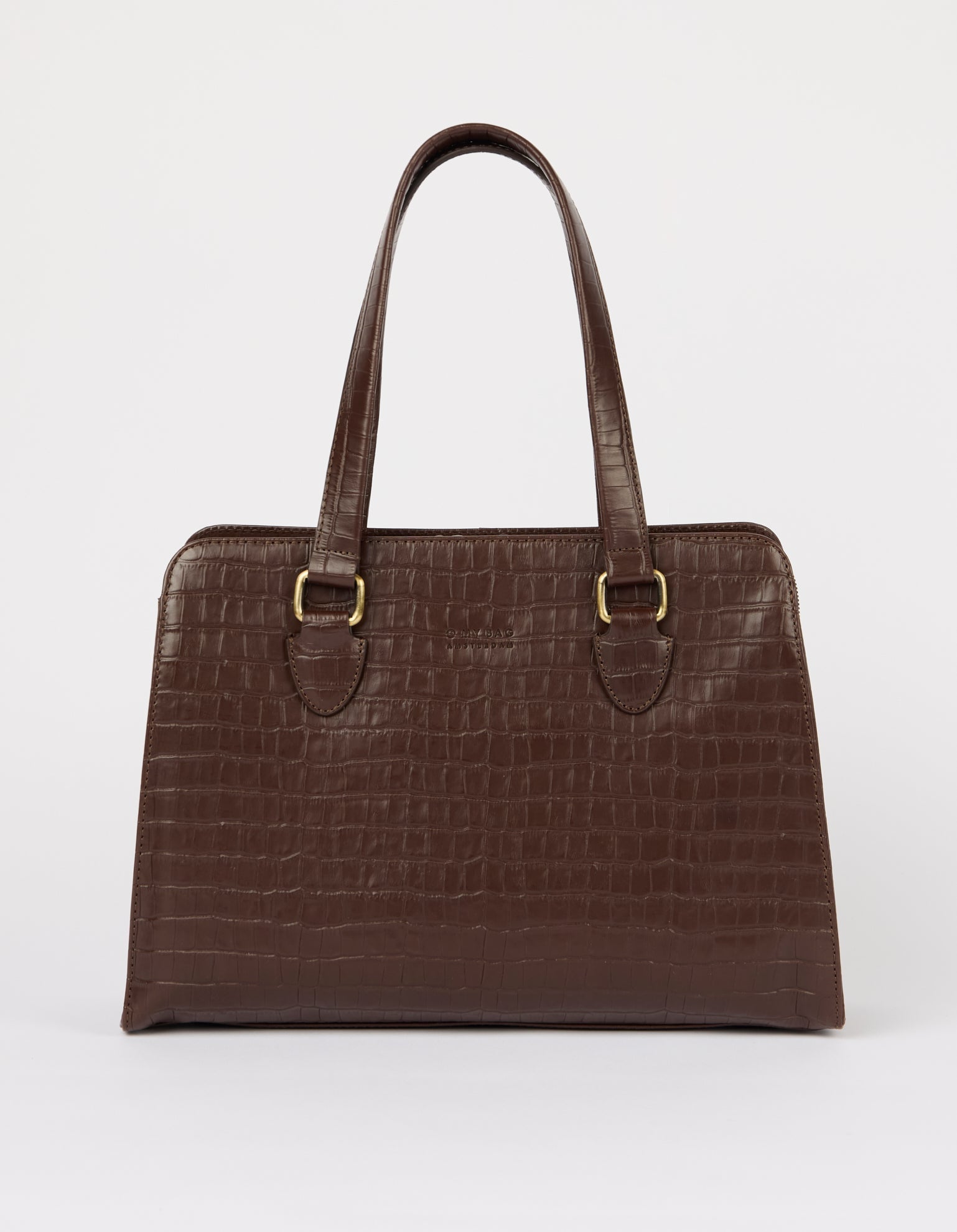 Blair -Chocolate / Croco Print Leather