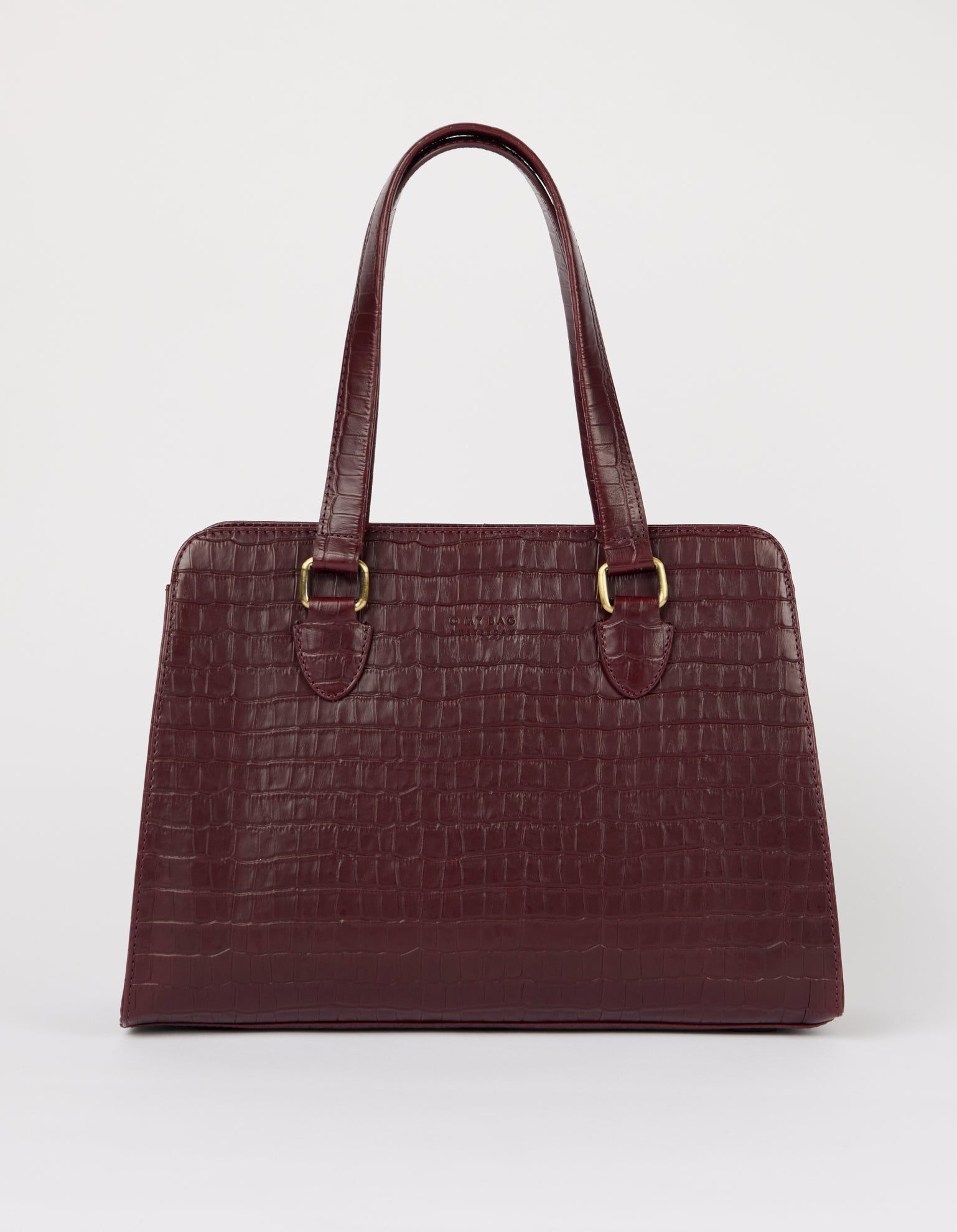 Blair -Dark Cherry / Croco Print Leather