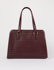 Blair -Dark Cherry / Croco Print Leather