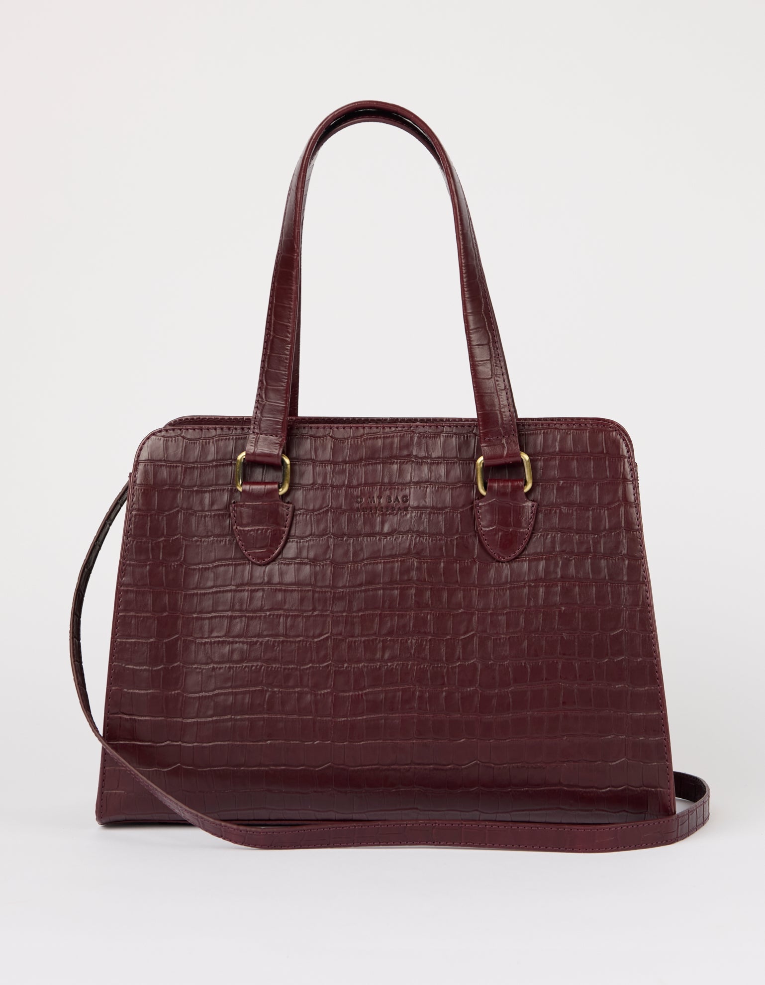 Blair -Dark Cherry / Croco Print Leather