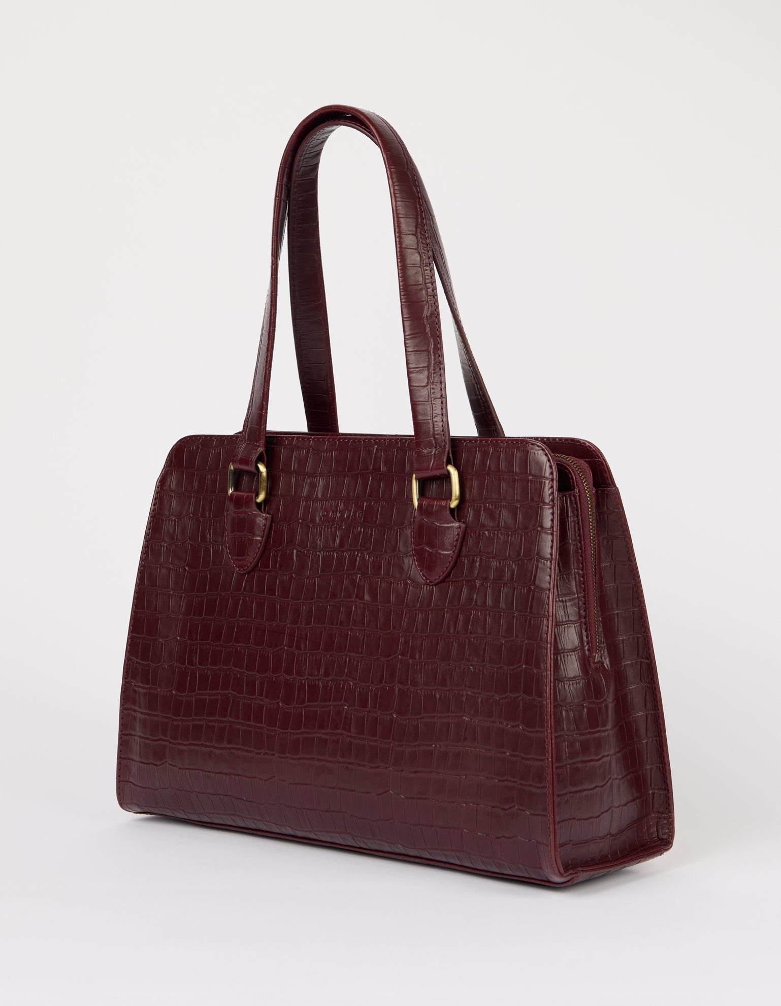 Blair -Dark Cherry / Croco Print Leather
