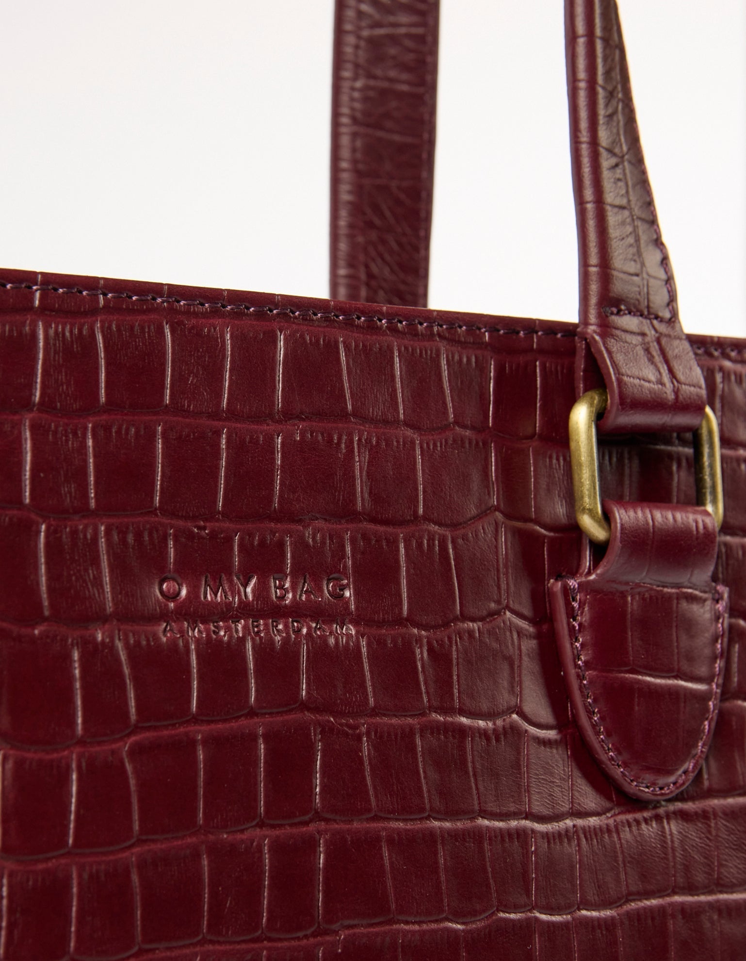Blair -Dark Cherry / Croco Print Leather