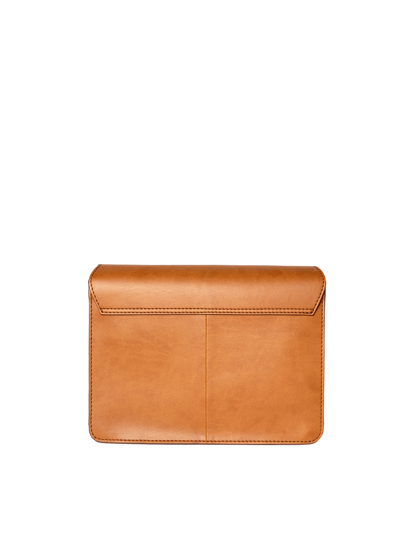 Audrey Cognac Apple Leather - Checkered Strap