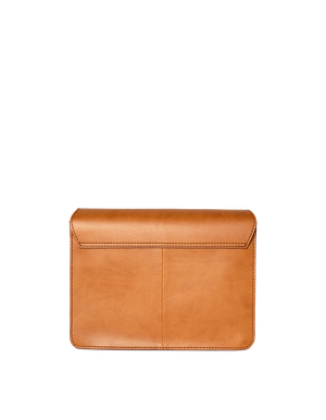 Audrey Cognac Apple Leather - Checkered Strap