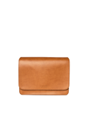 Audrey Cognac Apple Leather - Checkered Strap
