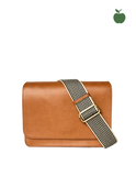 Audrey Cognac Apple Leather - Checkered Strap