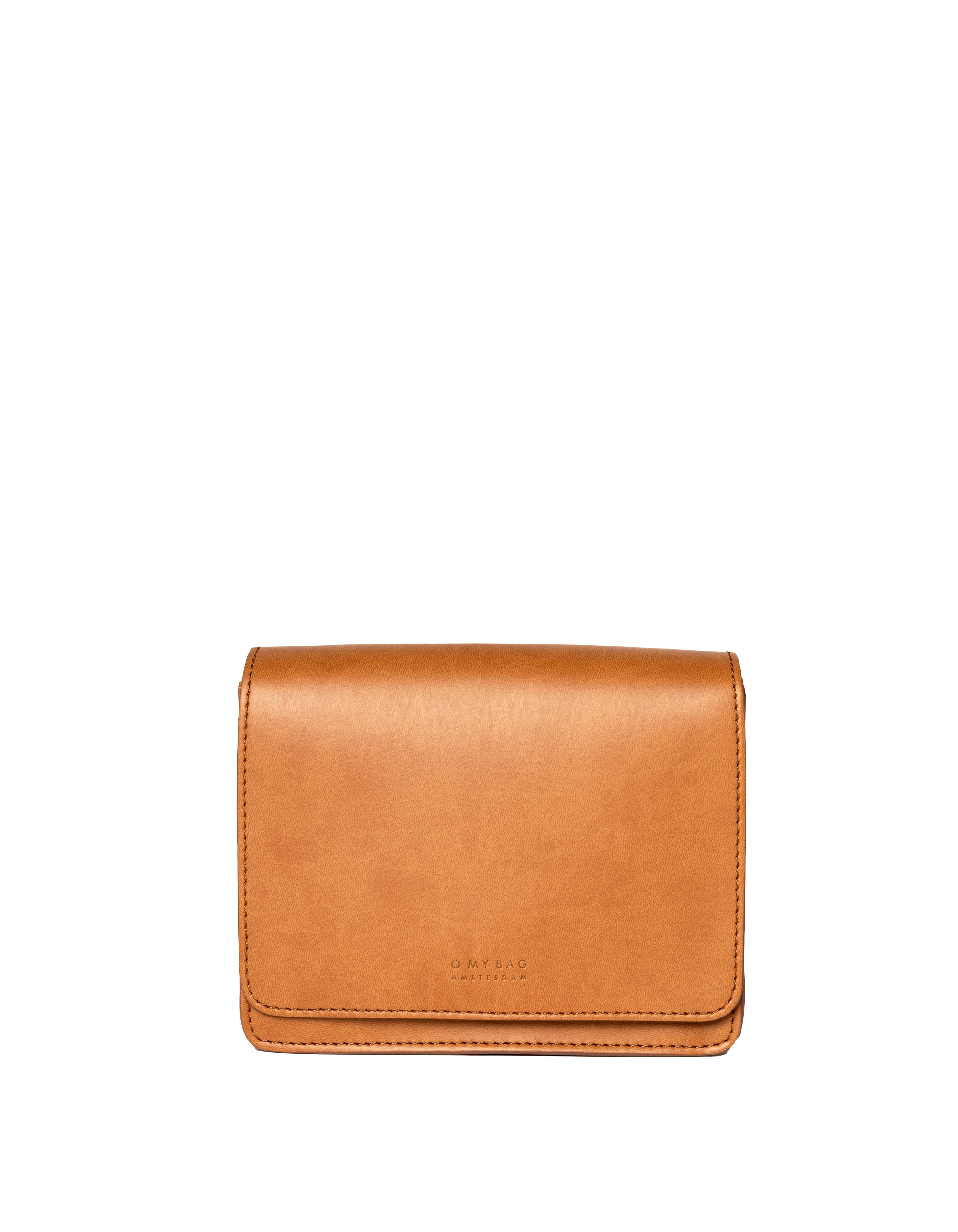 Audrey Mini Cognac Apple Leather - Checkered Strap -vegansk