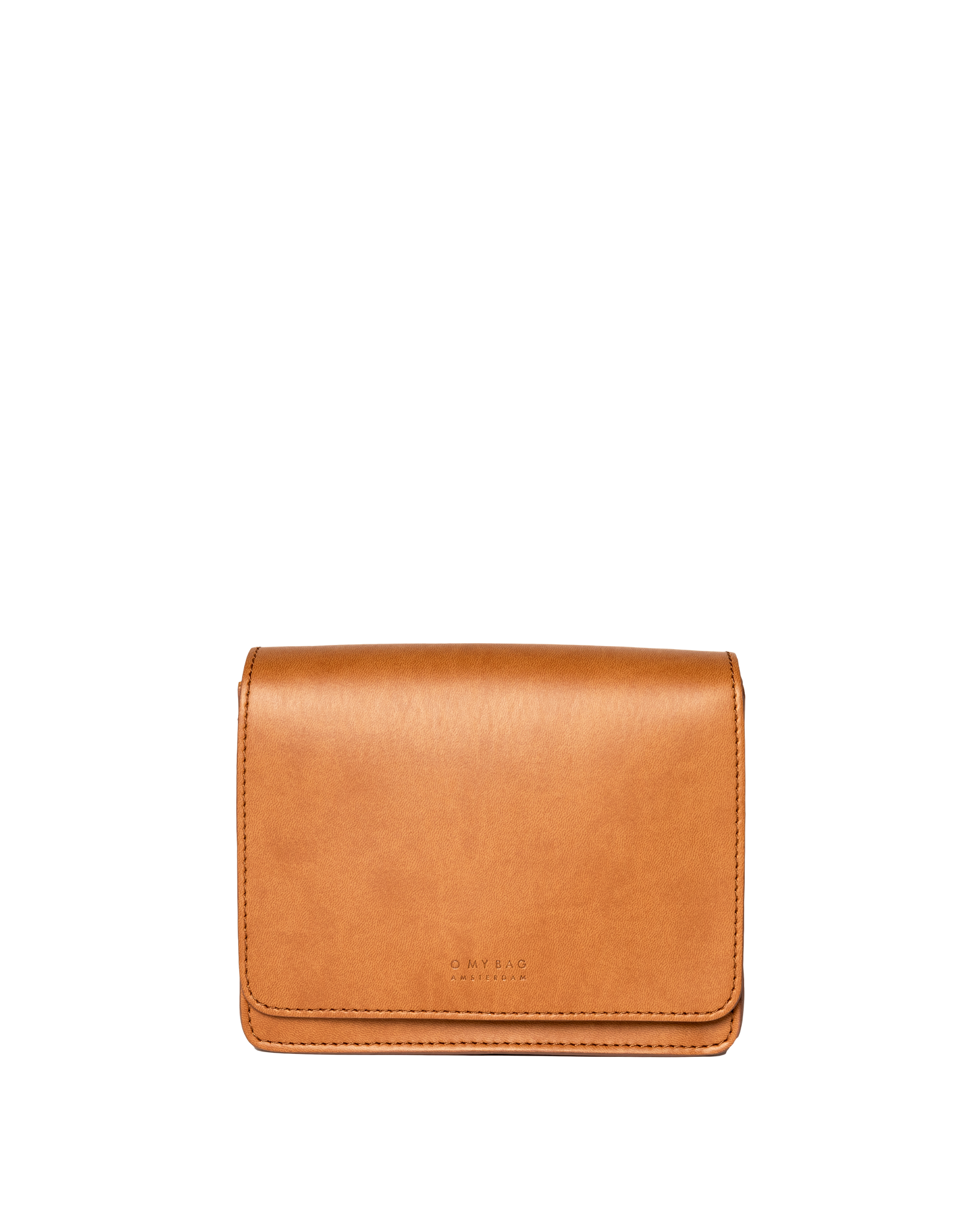 Audrey Mini Cognac Apple Leather - Checkered Strap -vegansk