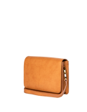 Audrey Mini Cognac Apple Leather - Checkered Strap -vegansk