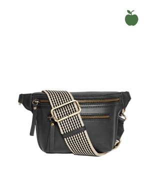Beck's Bumbag - Black Apple Leather -vegansk