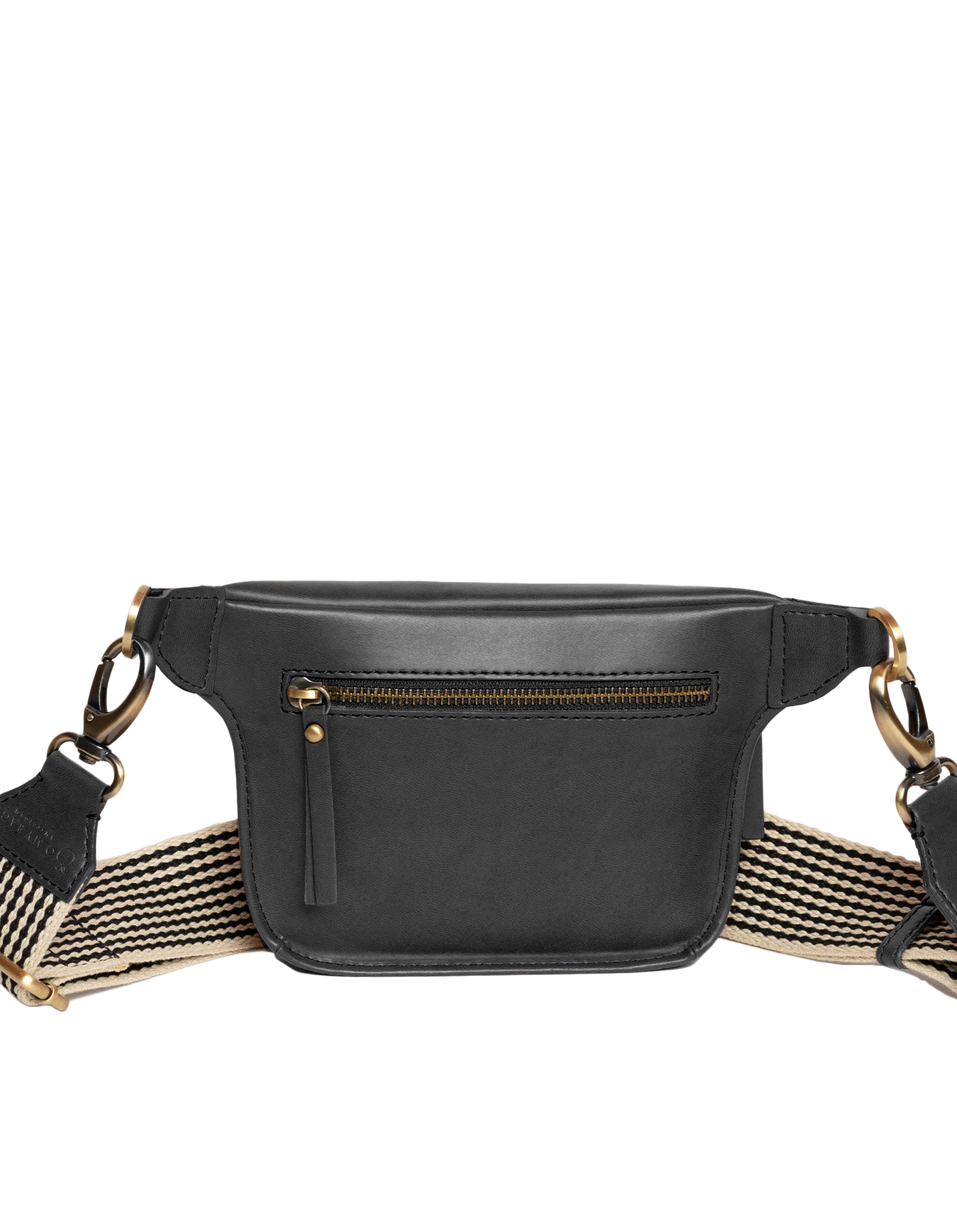 Beck's Bumbag - Black Apple Leather -vegansk