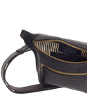 Beck's Bum Bag Black Full Croco - Croco Leather Strap