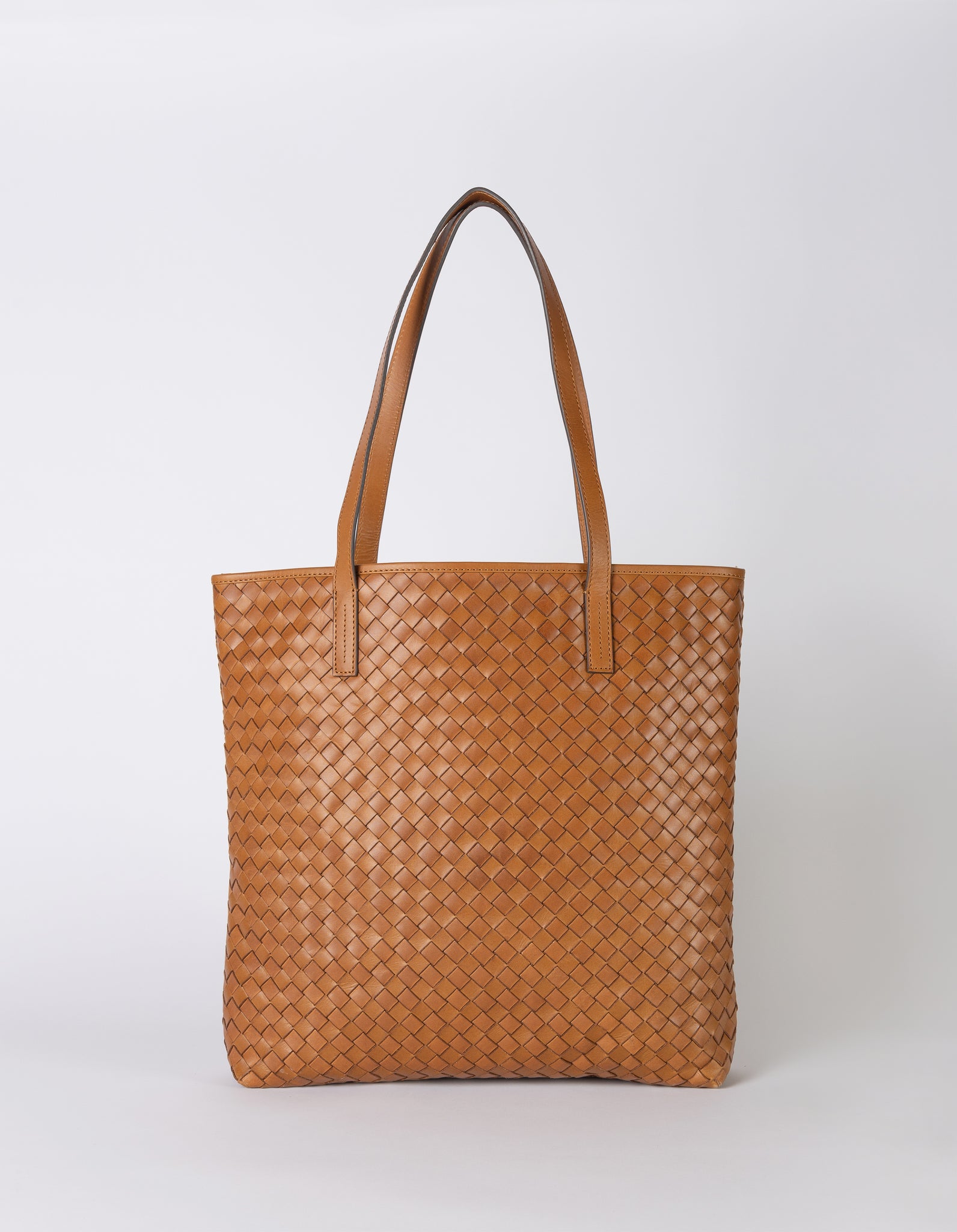 Georgia - Cognac Woven Classic Leather