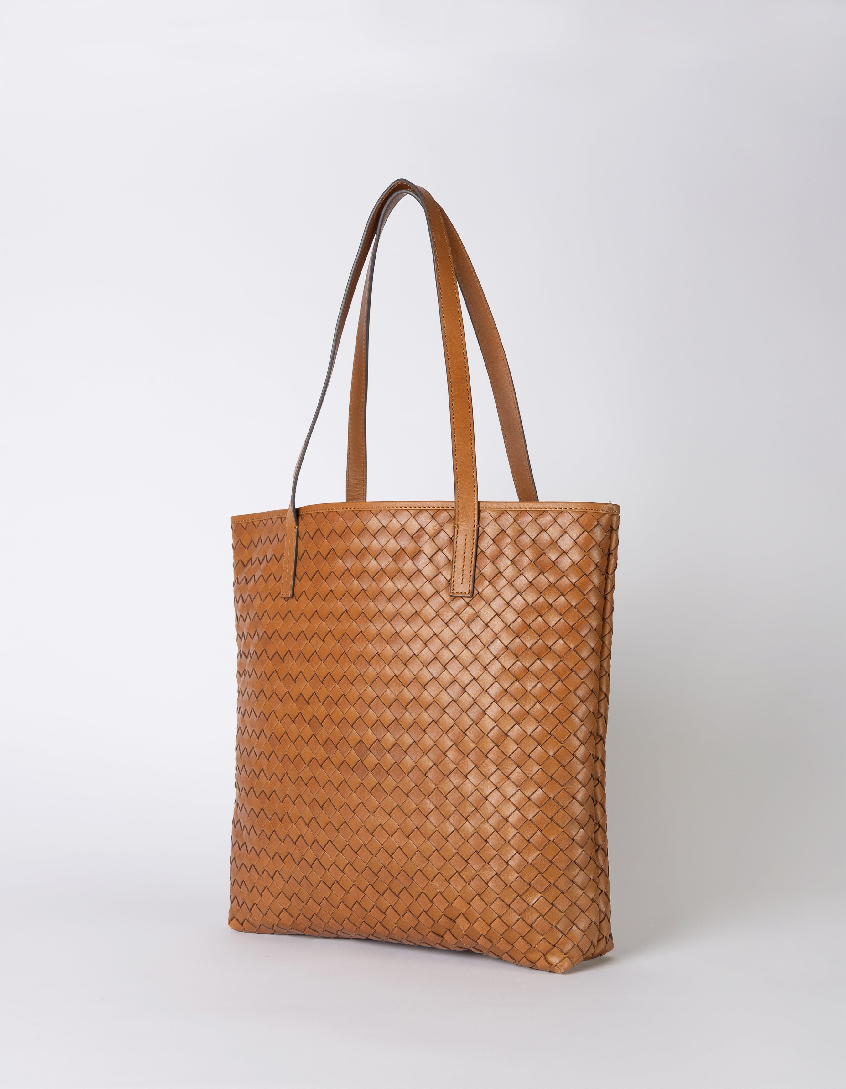 Georgia - Cognac Woven Classic Leather