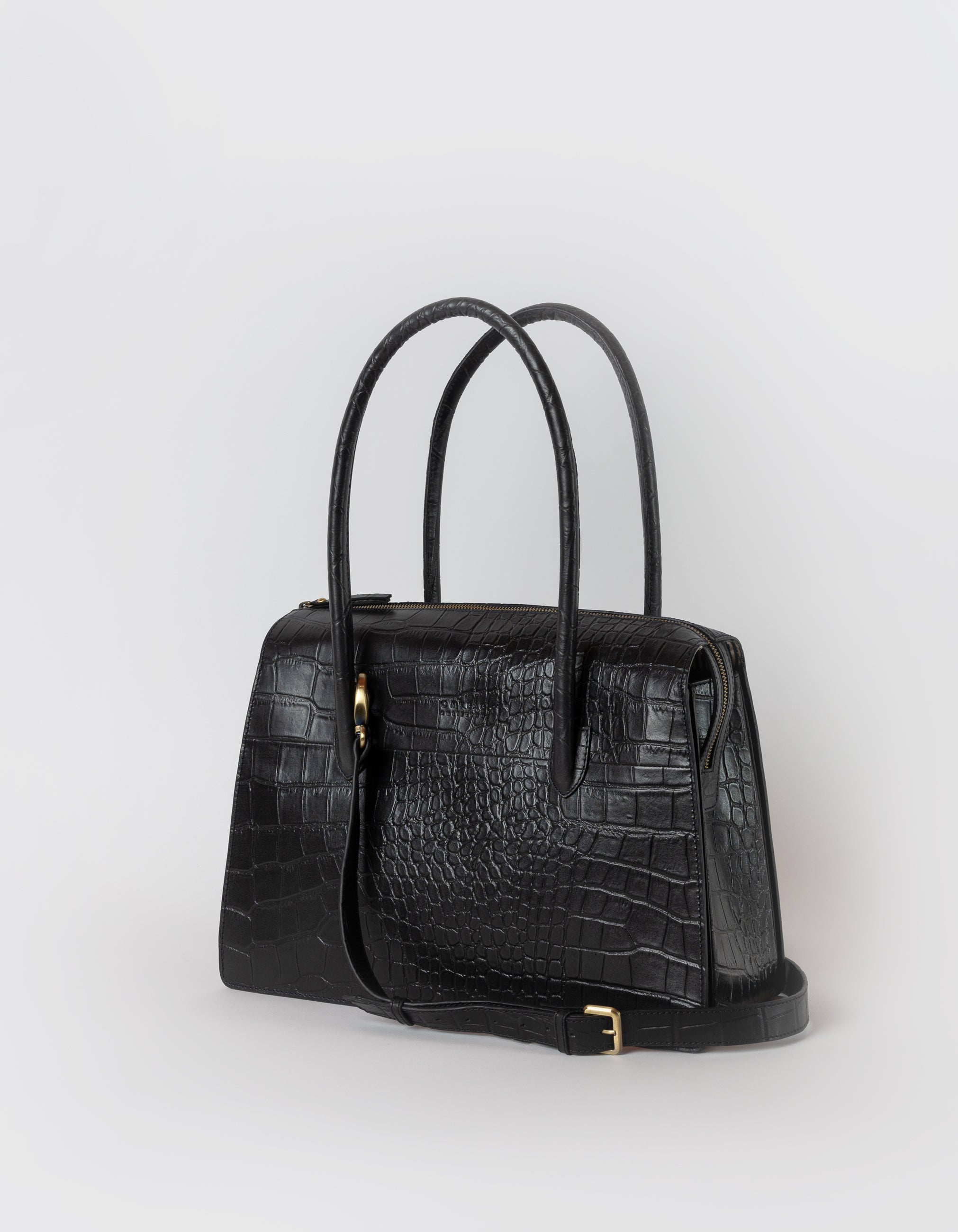 Kate Black Classic Croco Leather