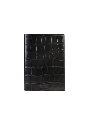 Notebook Cover Black Croco Classic Leathe