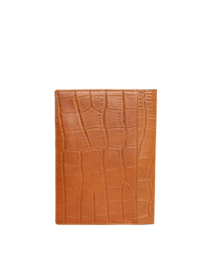 Notebook Cover Cognac Croco Classic Leather