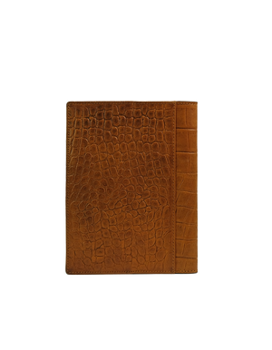Notebook Cover Cognac Croco Classic Leather