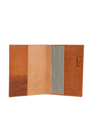 Notebook Cover Cognac Croco Classic Leather