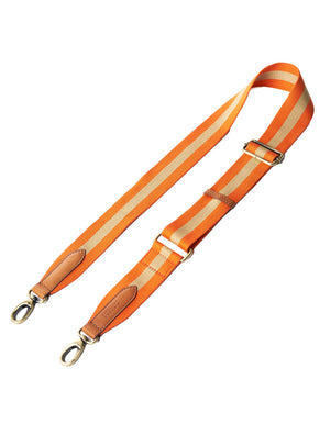 Orange Webbing Strap with Cognac Classic Leather