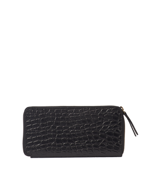 Sonny Long Wallet Black Croco Classic Leather