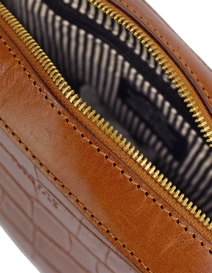 Sue Cognac Croco Classic Leather